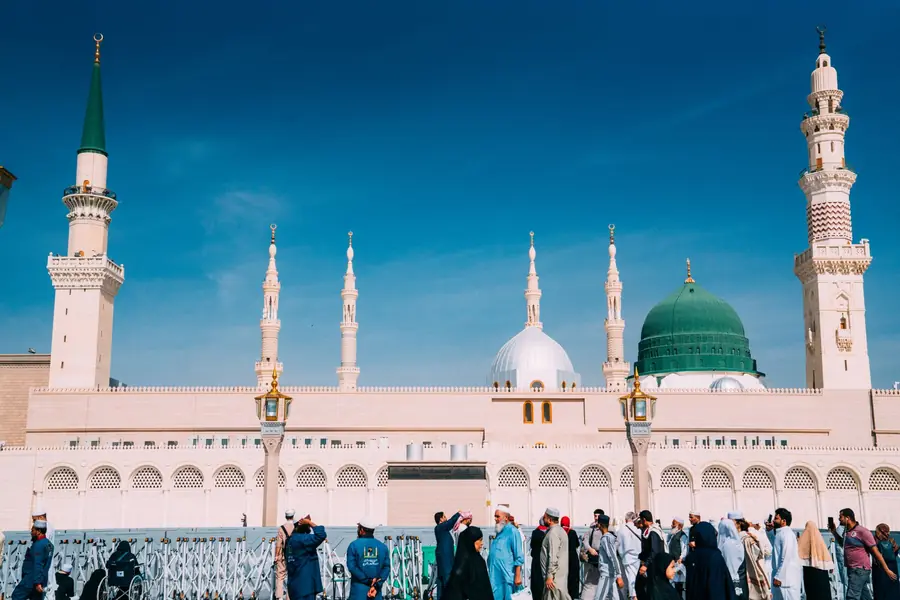 Masjid Nabawi Madinah saat senja